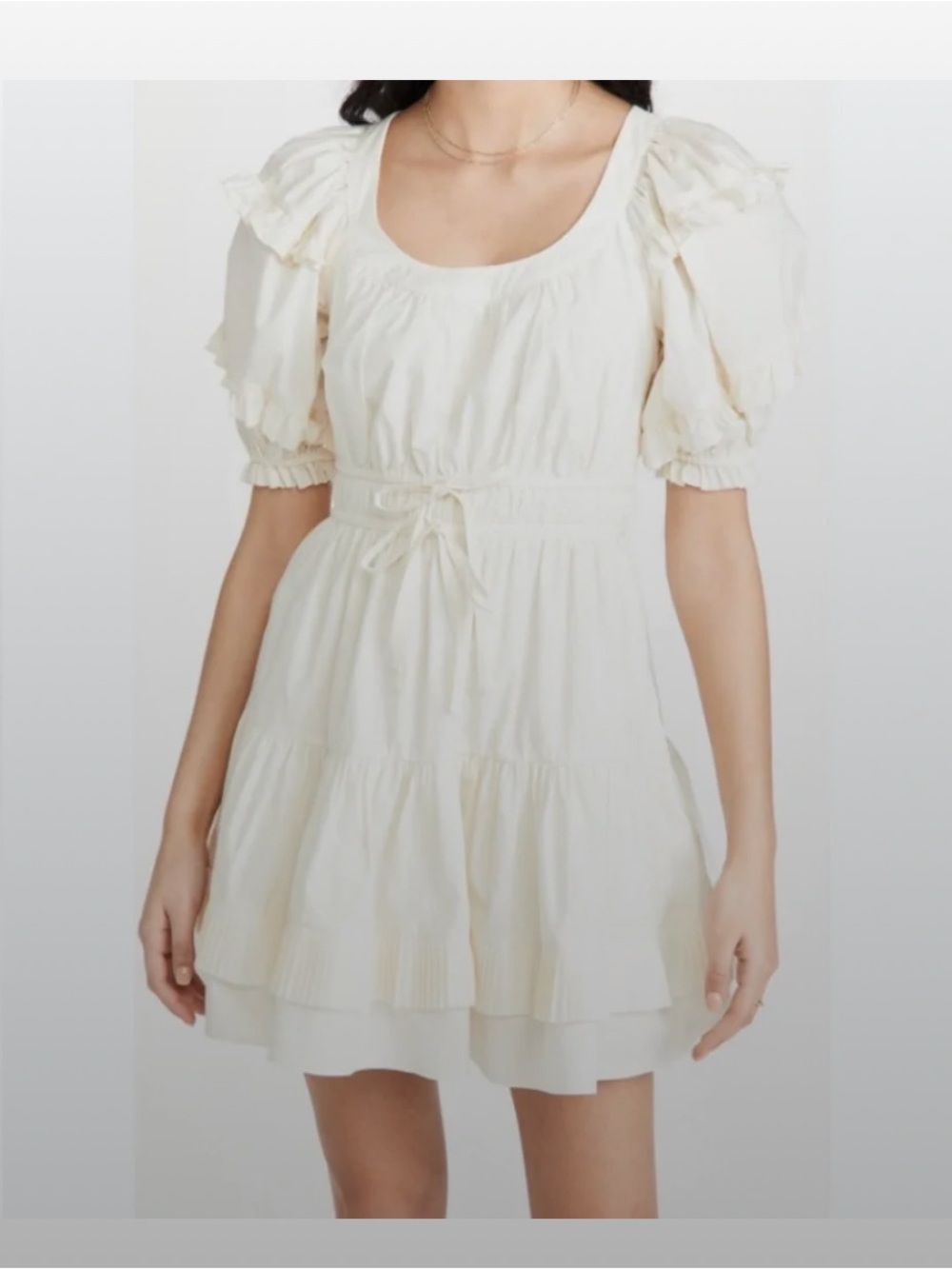 Ulla Johnson Scoop Neck Mini Dress - Picture 4 of 6